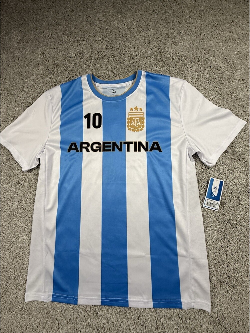 NWT Argentina Football Association “Messi 10” Jersey Men’s Size Large